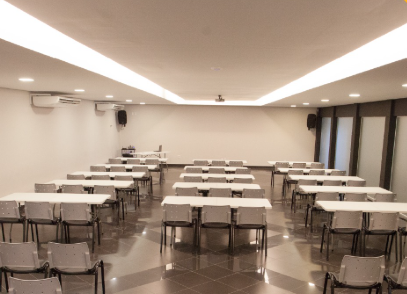 Sala preparada para o Hadassa Experience no Parque Taquaral, em Campinas